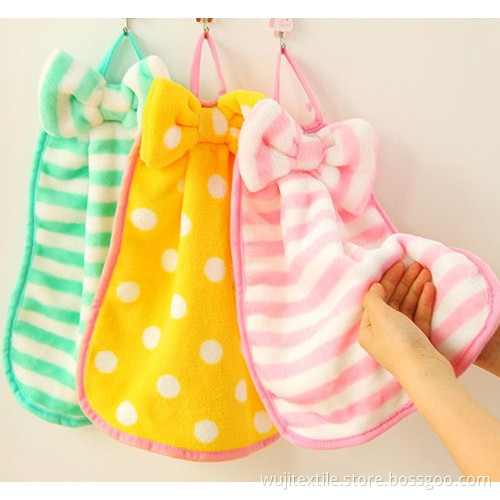 Coral Fleece Hand Drying Towel Kitchen Towel (WJ-K1381)